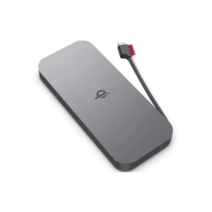 Lenovo GO polimero di litio (LiPo) 10000 mAh ricarica wireless grigio