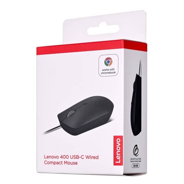 Lenovo GY51D20875 mouse ufficio ambidestro USB Type-C ottico 2400 DPI