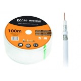 Libox Cavo coassiale PCC80 100m cavo coassiale RG-6/U bianco