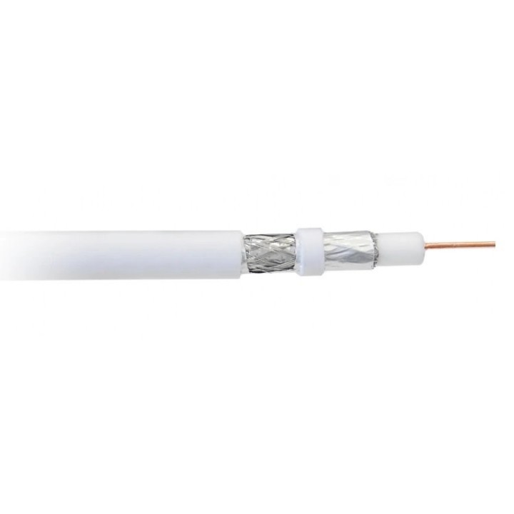 Libox Cavo coassiale PCC80 100m cavo coassiale RG-6/U bianco