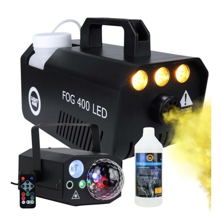 LIGHT4ME GIG Set 1 - set (macchina del fumo + 1 litro liquido fumo + effetto luci 4 in 1)