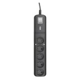 LESTAR LV530W 2 5M protezione da sovratensione nero grigio 5 AC presa(e) 2.5 m