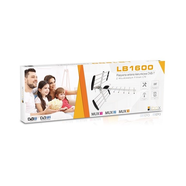 Libox Antenna direzionale 16-el. passiva DVB-T Z FILTREM LTE LB1600 antenna televisiva esterna 18 dB