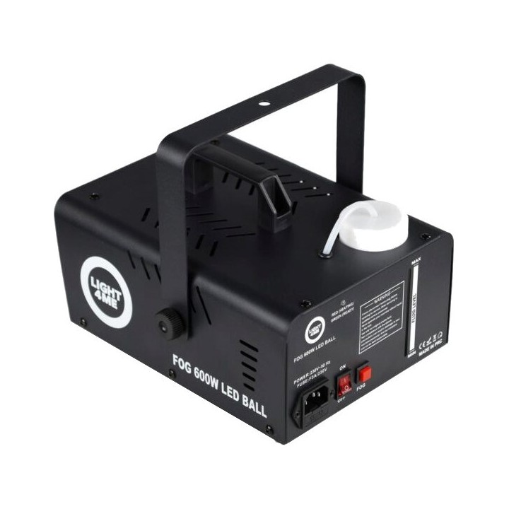 LIGHT4ME Fog 600W LED Ball - macchina fumo e nebbia con effetto fumo retroilluminato + palla disco