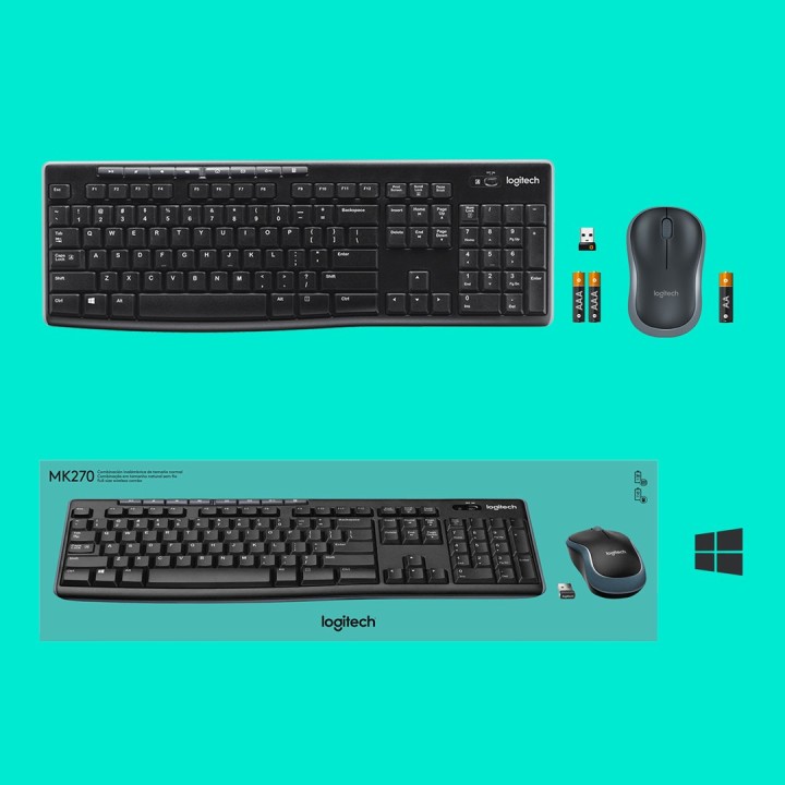 Logitech MK270 tastiera mouse incluso home RF wireless QWERTY US internazionale nero