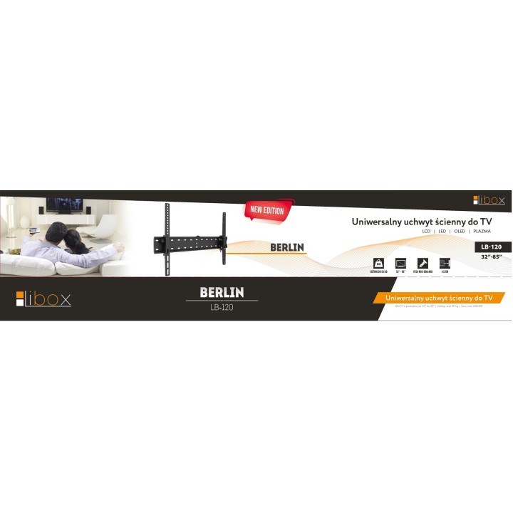 Libox LB-120 TV supporto/staffa 2.16 m (85 ) nero