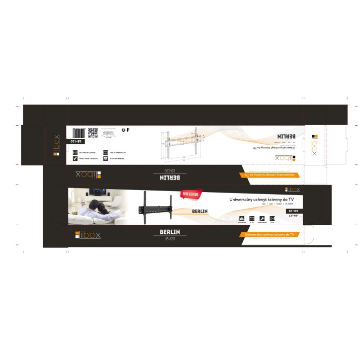 Libox LB-120 TV supporto/staffa 2.16 m (85 ) nero