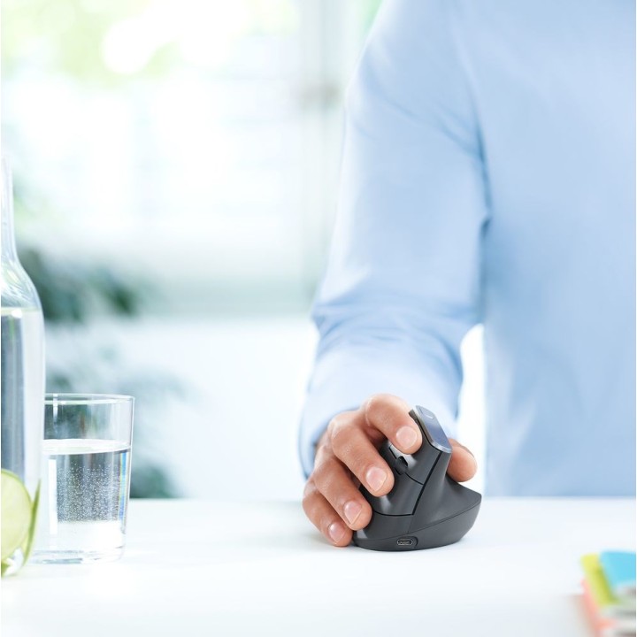 Logitech MX Mouse verticale Advanced Ergonomico RF Wireless+Bluetooth Ottico 4000 DPI Destrimano