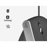Logitech MX Mouse verticale Advanced Ergonomico RF Wireless+Bluetooth Ottico 4000 DPI Destrimano