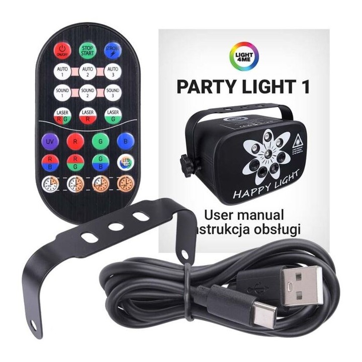 Light4Me Party Light 1 - LED effetti disco luci UV laser