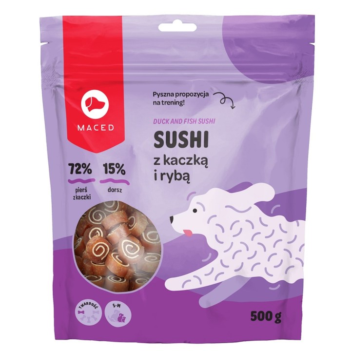 MACED sushi di anatra e pesce - snack per cani - 500g