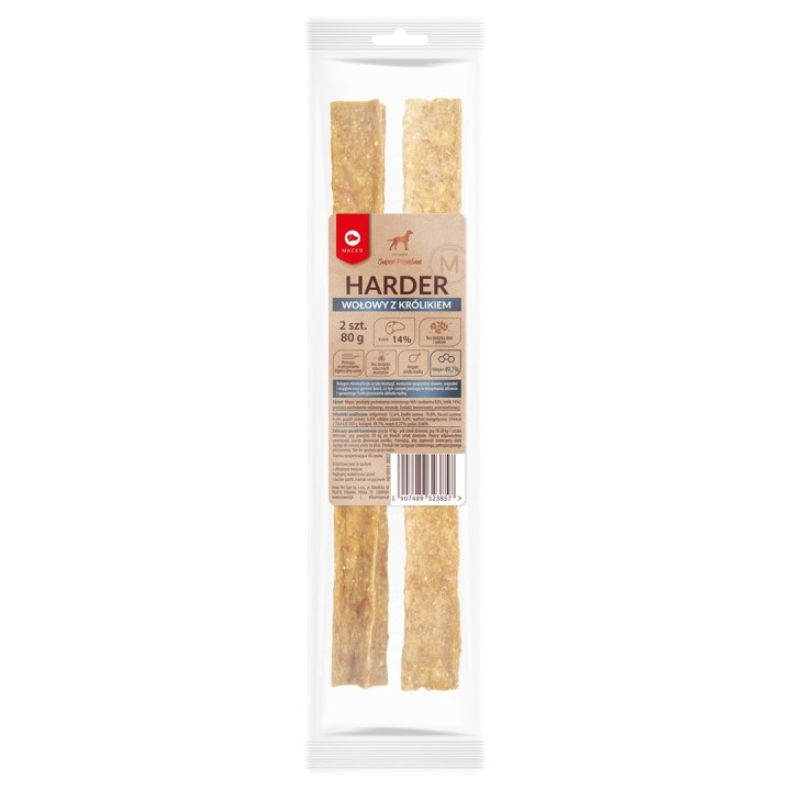 MACED Harder ricco di manzo e coniglio M - snack per cani - 100g