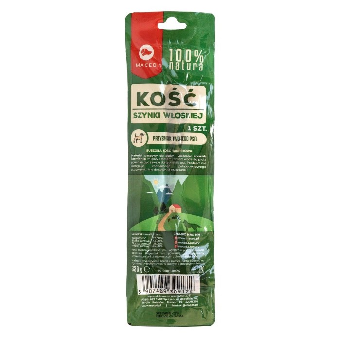 MACED Parma osso di prosciutto - snack masticabile per cani - 330g