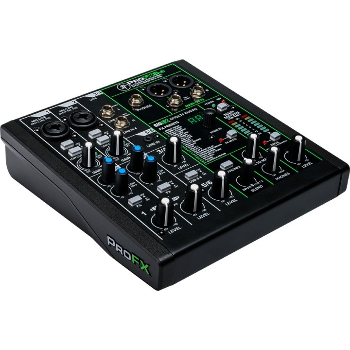 Mackie ProFX6v3 - mixer analogico a 6 canali con interfaccia USB nero