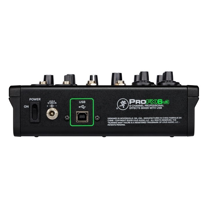 Mackie ProFX6v3 - mixer analogico a 6 canali con interfaccia USB nero