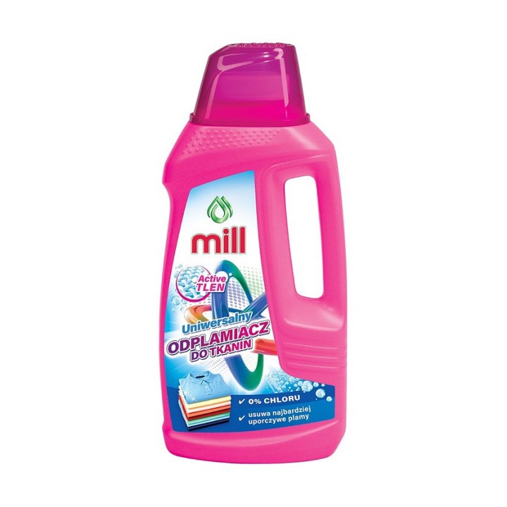 MILL smacchiatore ossigeno attivo universale per tessuti 0% cloro rimuove le macchie più ostinate 1.6l