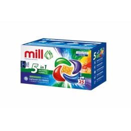 MILL PRO 5k capsule per il bucato + palline ammorbidenti COLOR 25 pz.