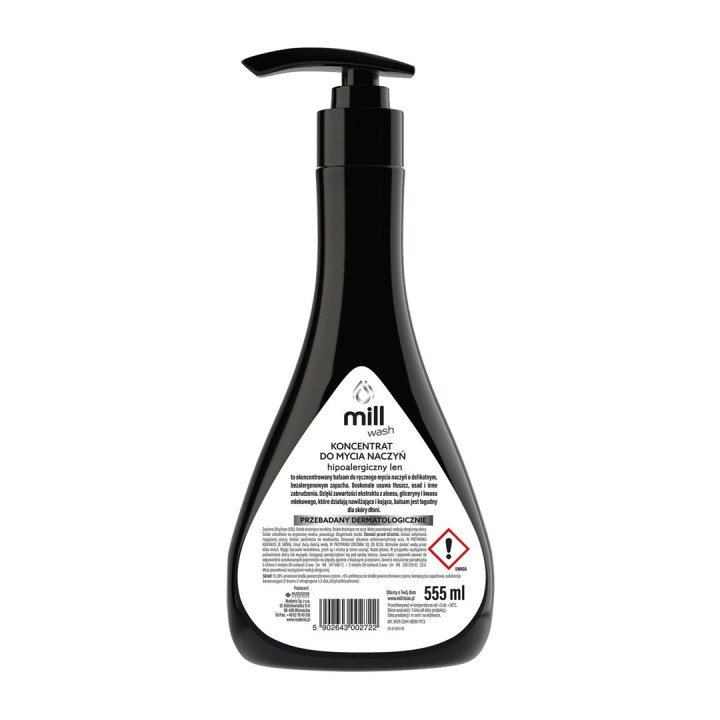 MILL WASH Concentrato balsamo per lavare i piatti ipoallergenico lino 555ml
