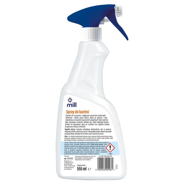 Mill Kitchen spray detergente 555 ml
