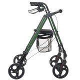 Supporto riabilitativo con seduta e borsa per anziani verde