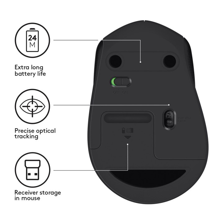 MOUSE LOGITECH M330 SILENT PLUS NERO