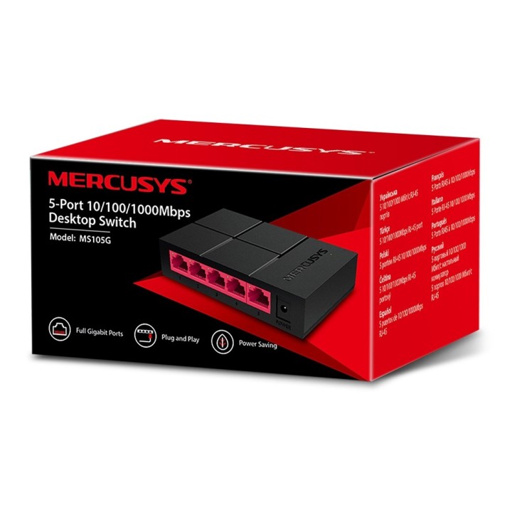 Mercusys Switch Desktop a 5 Porte 10/100/1 000 Mbps