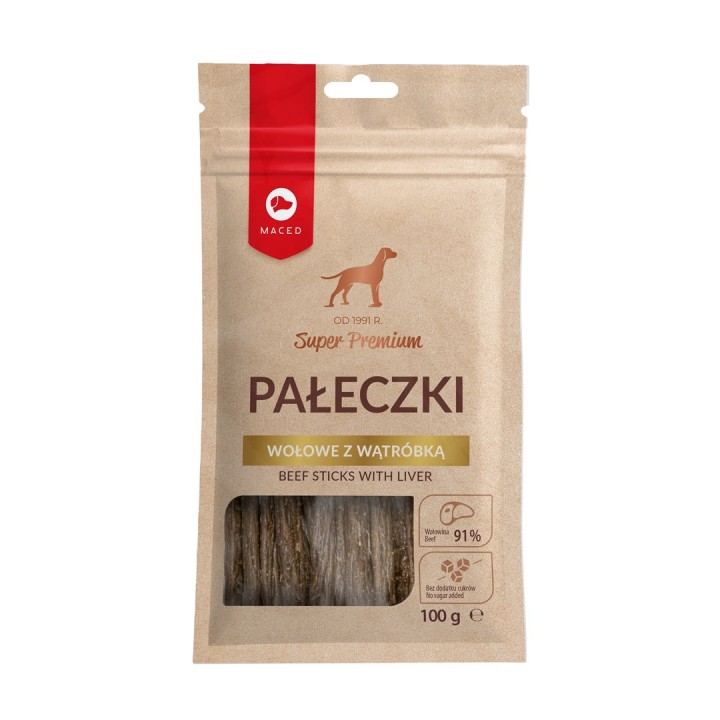 MACED bastoncini di manzo con fegato - snack per cani - 100g