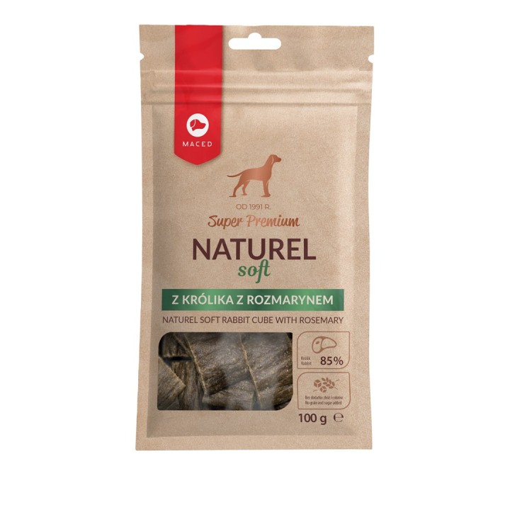 MACED Super Premium Naturel soft coniglio con rosmarino - snack per cani - 100g