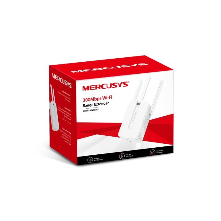 Mercusys MW300RE estensore di rete trasmettitore e ricevitore di rete bianco