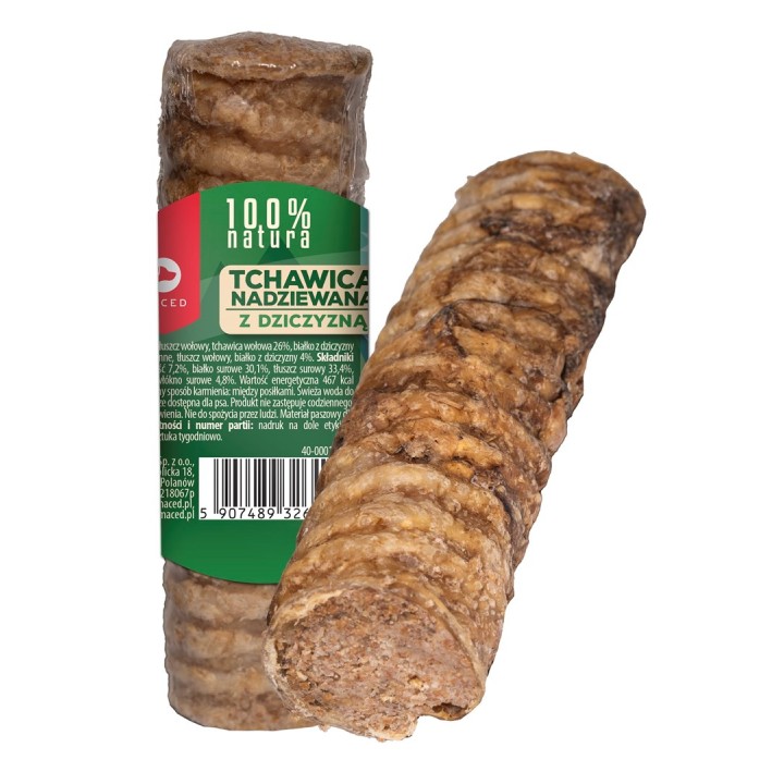 MACED Trachea ripiena di cervo - masticazione per cani - 120g