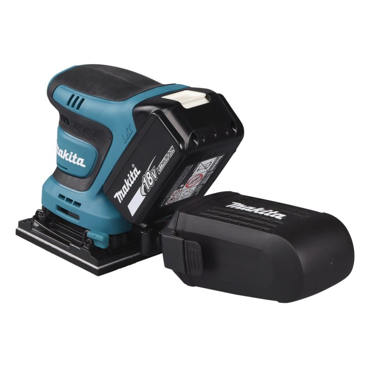 Makita DBO480Z Levigatrice portatile Levigatrice orbitale casuale 14000 OPM Nero Blu 210 W