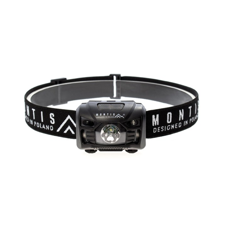 Montis Lampada frontale ricaricabile con sensore MT001 nero LED