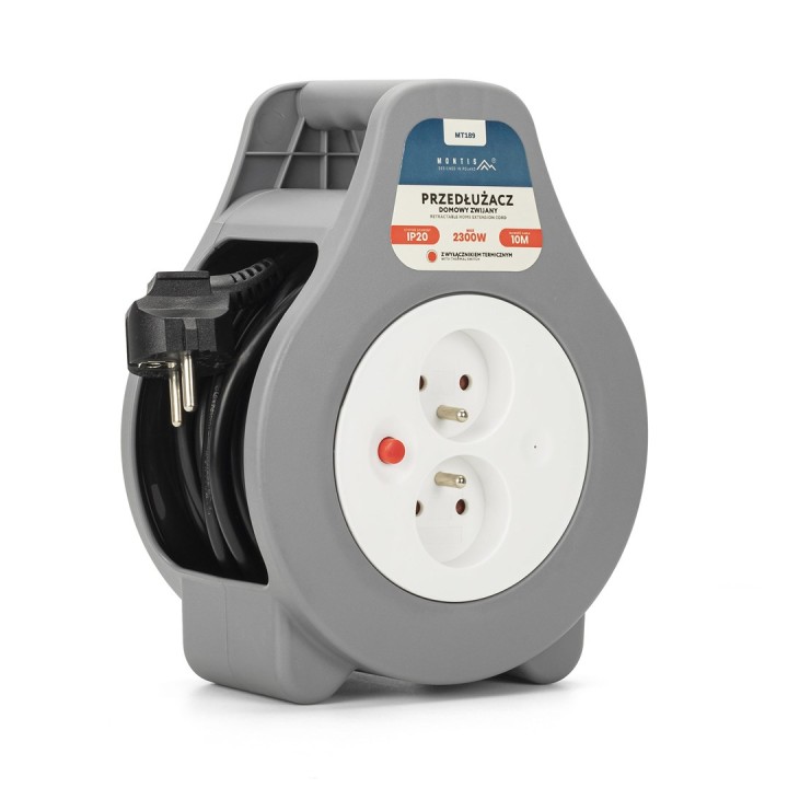 Montis Prolunga domestica avvolgibile 10m MT189 2 AC outlet(s)