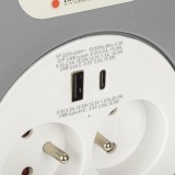 Montis Prolunga domestica avvolgibile con USB 10m MT188 2 AC outlet(s)