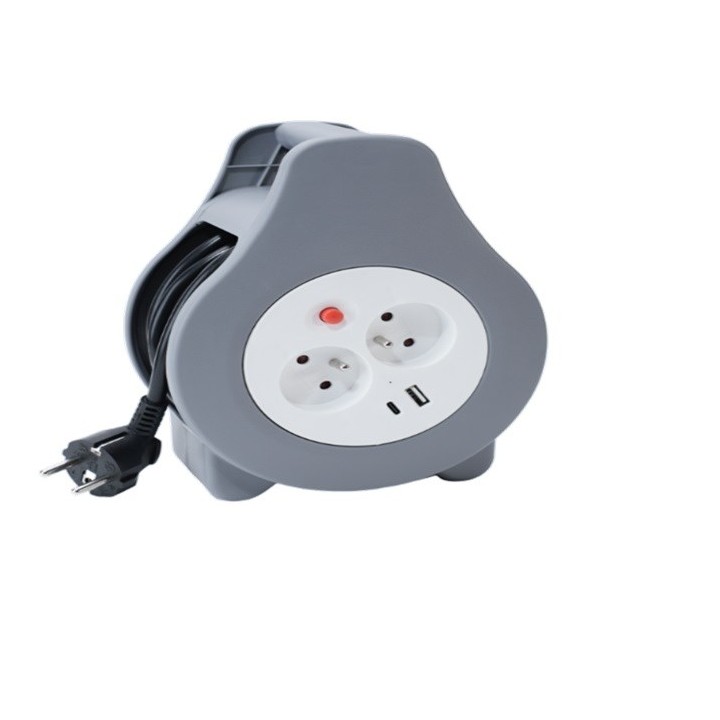 Montis Prolunga domestica avvolgibile con USB 10m MT188 2 AC outlet(s)