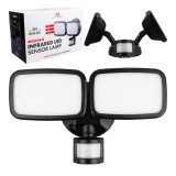 Maclean LED lampada a parete con sensore PIR 20W 1500lm IP65 bianco neutro 4000K nero MCE524 B