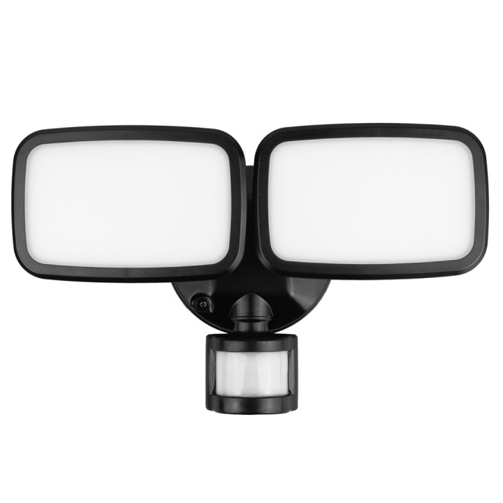 Maclean LED lampada a parete con sensore PIR 20W 1500lm IP65 bianco neutro 4000K nero MCE524 B
