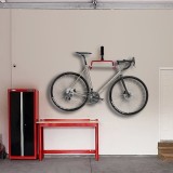 Maclean supporto bicicletta per parete gancio di stoccaggio in acciaio per garage 30kg
