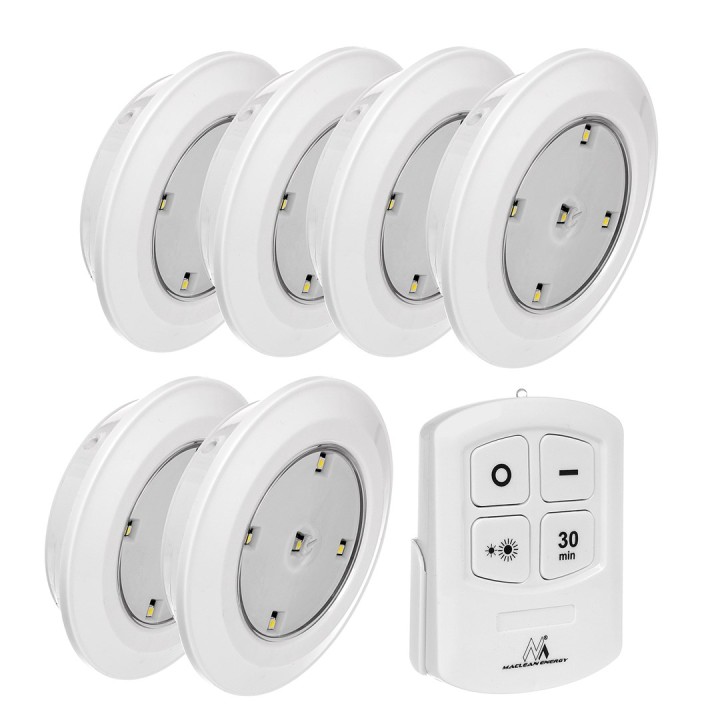 Maclean Energy MCE165 Telecomando set lampade LED AAA Battieries 6 pezzi nel set