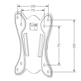 Maclean MC-715A TV supporto TV max VESA 100x100 13-27 25kg