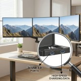 Maclean MC-811 Staffa monitor da scrivania supporto per 3 LCD LED monitor USB 17'' - 27 3 x 7kg VESA
