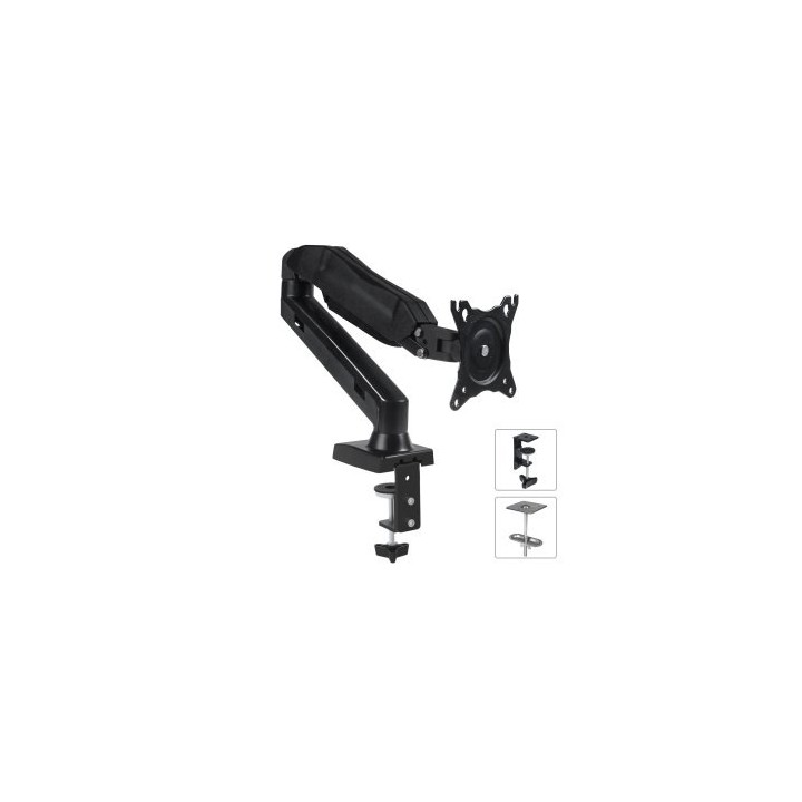 Maclean MC-860 supporto/stand per monitor 68.6 cm (27 ) nero da scrivania