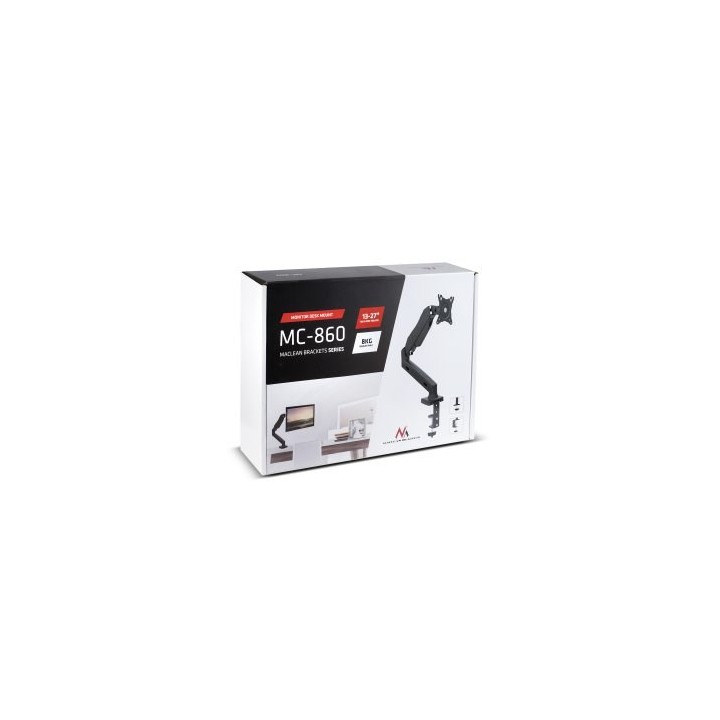 Maclean MC-860 supporto/stand per monitor 68.6 cm (27 ) nero da scrivania