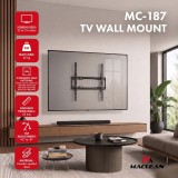 Maclean TV supporto / staffa max VESA 400x400 32-75 fino a 45 kg nero regolazione inclinazione 0°–8° MC-187