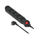 Maclean MCE185 prolunghe elettriche 5 m 5 AC prese Indoor nero