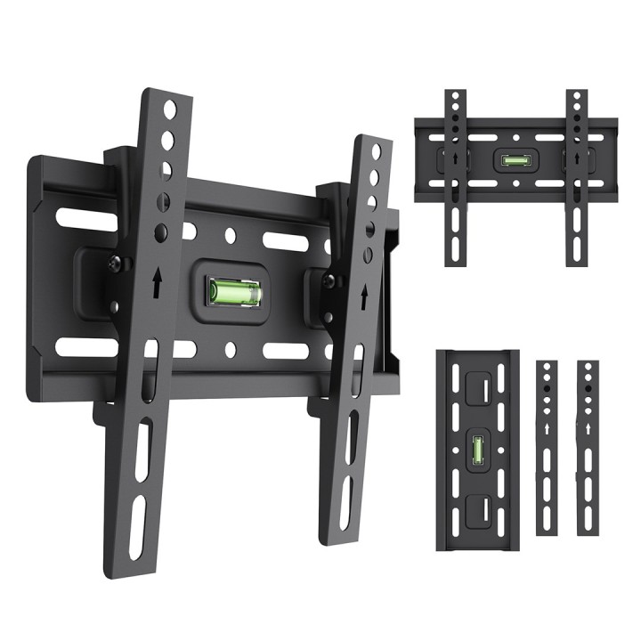 Maclean TV supporto / staffa max VESA 200x200 13-43 fino a 45 kg nero regolazione inclinazione +2°–-10° MC-189