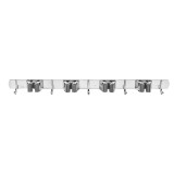 Maclean Organizer da parete per attrezzi da giardino e scope in acciaio con ganci carico massimo 20 kg Width 49 cm MC-184