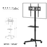 Montis Supporto mobile per TV - MT191 ATLAS 152.4 cm (60 )