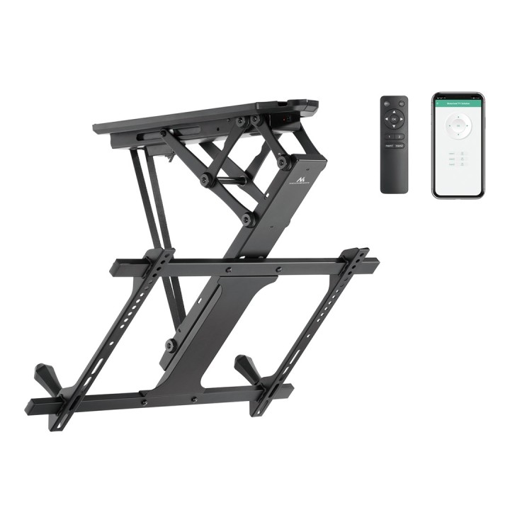 Maclean supporto motorizzato per TV TUYA a soffitto max VESA 600x400 per pareti inclinate telecomando 32 -70 35kg MC-880T