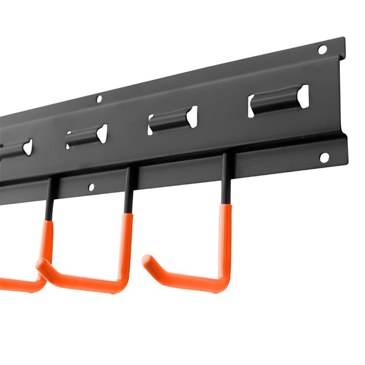 Maclean Organizer da parete per attrezzi da giardino in acciaio con ganci carico massimo 30 kg larghezza 40 cm MC-193